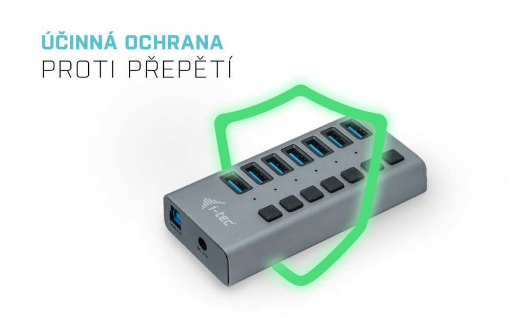 i-tec USB 3.0 nabíjecí HUB 7 Port + napájecí adaptér 36 W
