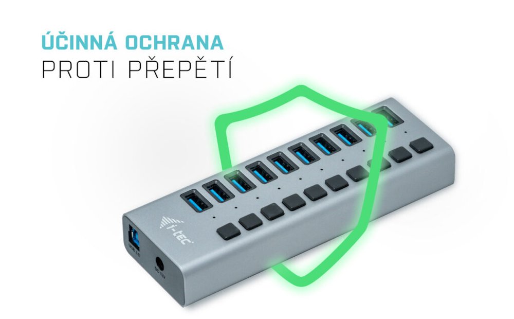 i-tec USB 3.0 nabíjecí HUB 10 Port + napájecí adaptér 48 W