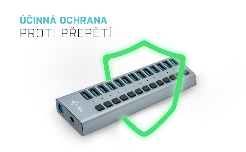 i-tec USB 3.0 nabíjecí HUB 13 Port + napájecí adaptér 60 W