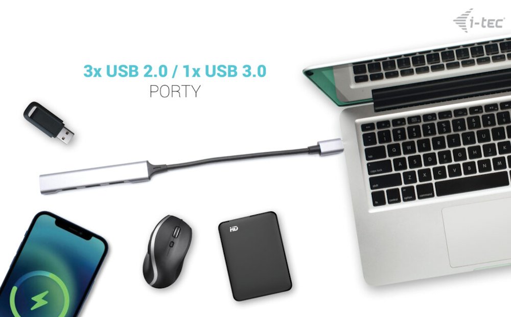 i-tec USB-C HUB Metal 1x USB 3.0 + 3x USB 2.0
