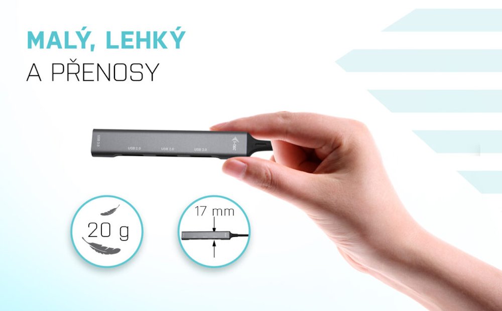 i-tec USB 3.0 HUB Metal 1x USB 3.0 + 3x USB 2.0