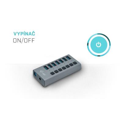 i-tec USB 3.0 nabíjecí HUB 7 Port + napájecí adaptér 36 W