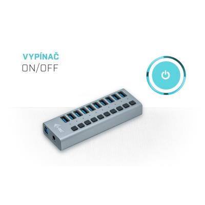 i-tec USB 3.0 nabíjecí HUB 10 Port + napájecí adaptér 48 W