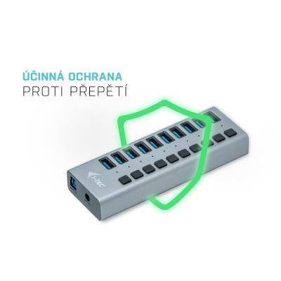 i-tec USB 3.0 nabíjecí HUB 10 Port + napájecí adaptér 48 W