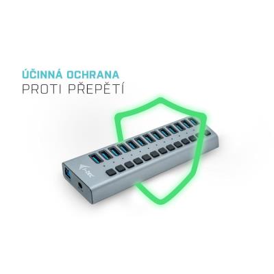 i-tec USB 3.0 nabíjecí HUB 13 Port + napájecí adaptér 60 W