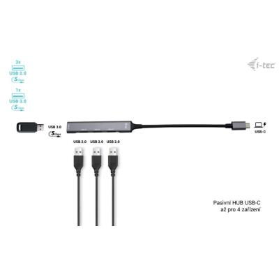 i-tec USB-C HUB Metal 1x USB 3.0 + 3x USB 2.0