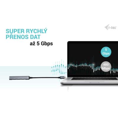 i-tec USB-C HUB Metal 1x USB 3.0 + 3x USB 2.0