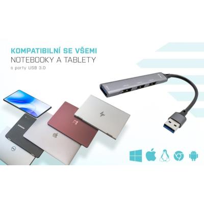 i-tec USB 3.0 HUB Metal 1x USB 3.0 + 3x USB 2.0