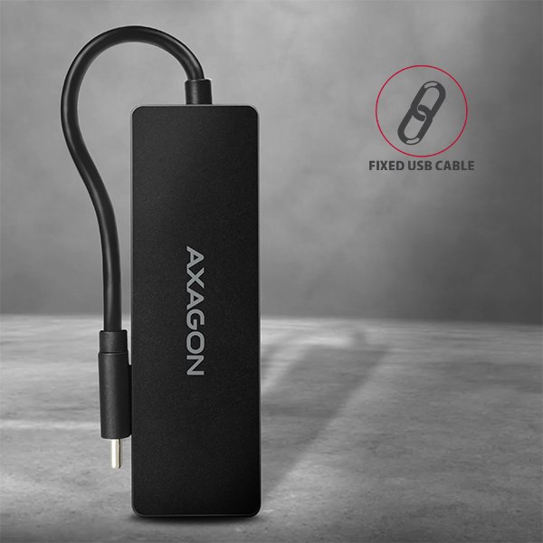AXAGON SLIM hub USB-C / HUE-G1C / USB 3.2 Gen1 / 4x USB-A / 0,14m