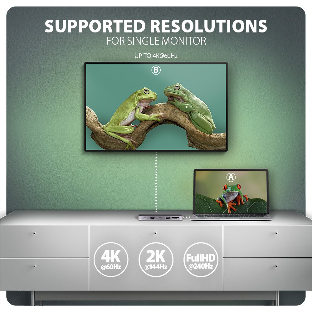 AXAGON multi portový hub USB-C / HMC-6GM2 / USB 3.2 Gen1 / 1x PD / 1x HDMI / 1x USB-C / 1x USB-A / SD/micro SD / 1x M.2