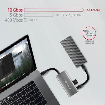AXAGON hub USB-C SUPERSPEED / HMC-4G2 / USB 3.2 Gen2 / 2x  USB-C / 2x USB-A / 10GB/s / 0,13m