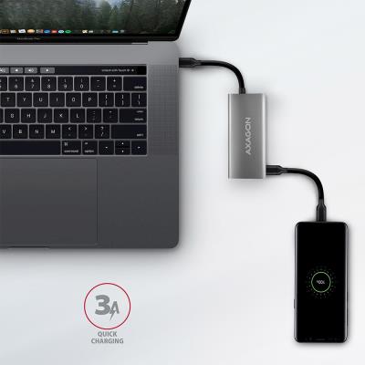 AXAGON hub USB-C SUPERSPEED / HMC-4G2 / USB 3.2 Gen2 / 2x  USB-C / 2x USB-A / 10GB/s / 0,13m