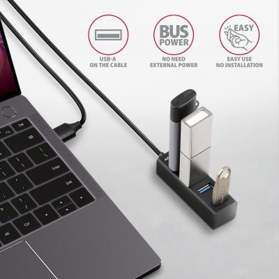 AXAGON MINI hub USB-A / HUE-M1AL / USB 3.2 Gen1 / 4x USB-A / kovové tělo / 1,2m
