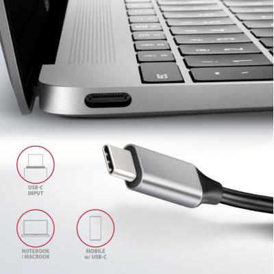 AXAGON hub USB-C 5v1 / HMC-HCR3A / USB 3.2 Gen1 / 3x USB-A / HDMI / MicroSD/SD / kovové tělo / 0,2m
