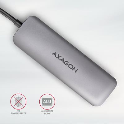 AXAGON hub USB-C 5v1 / HMC-HCR3A / USB 3.2 Gen1 / 3x USB-A / HDMI / MicroSD/SD / kovové tělo / 0,2m