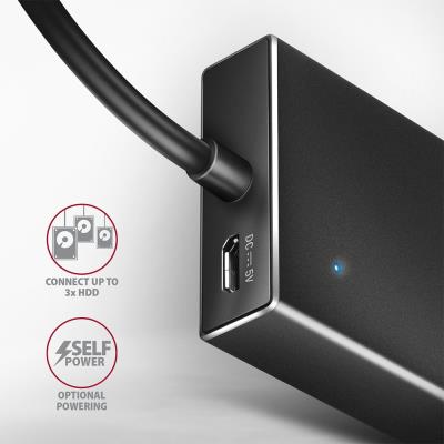 AXAGON hub USB-C / HUE-F7A / USB 3.2 Gen1 / 7x USB-A / hliníkové tělo / 0,3m