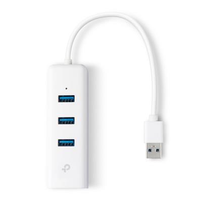 TP-Link UE330 - USB 3.0 3-portový hub & gigabitový ethernet adaptér 2 in 1 USB adaptér