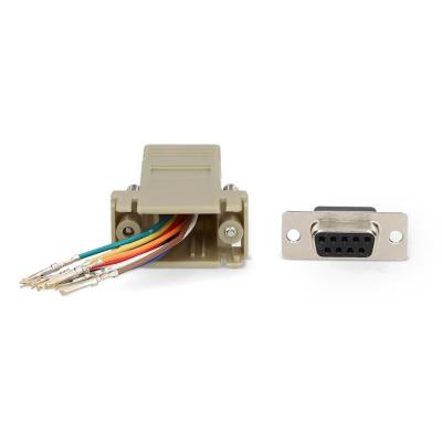 NEDIS serial adaptér/ zásuvka D-SUB 9-Pin - zásuvka RJ45/ pooniklovaný/ slonovinová kost/ blistr