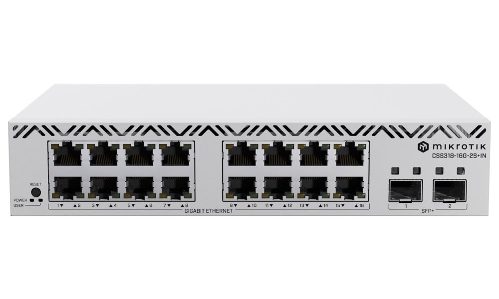 Mikrotik managed Switch CSS318-16G-2S+IN 16x GbE, 2x SFP+, SwOS