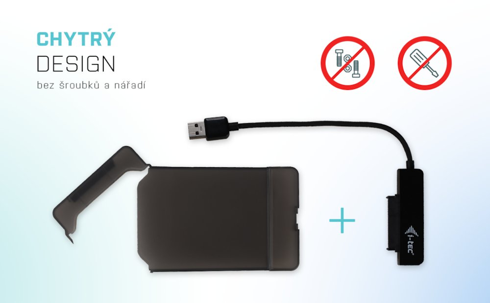 i-tec externí box pro HDD ADVANCE MySafe Easy/ 2,5" SATA/ SSD/ USB 3.0/ černý