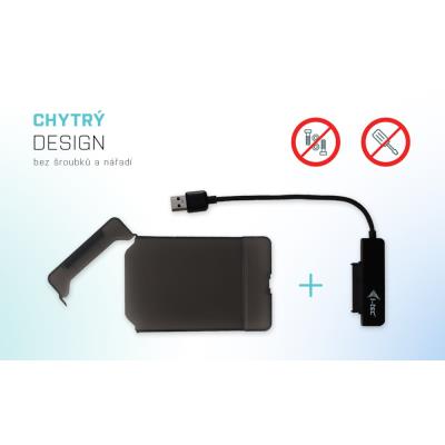 i-tec externí box pro HDD ADVANCE MySafe Easy/ 2,5" SATA/ SSD/ USB 3.0/ černý