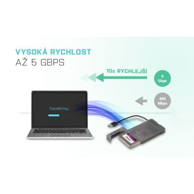 i-tec externí box pro HDD ADVANCE MySafe Easy/ 2,5" SATA/ SSD/ USB 3.0/ černý