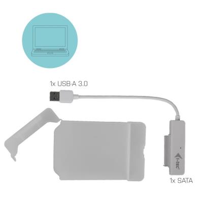i-tec externí box pro HDD ADVANCE MySafe Easy/ 2,5" SATA/ SSD/ USB 3.0/ bílý