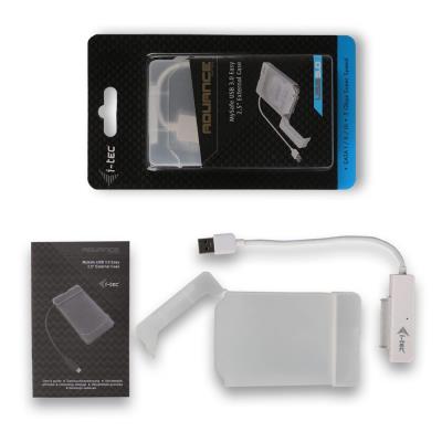 i-tec externí box pro HDD ADVANCE MySafe Easy/ 2,5" SATA/ SSD/ USB 3.0/ bílý