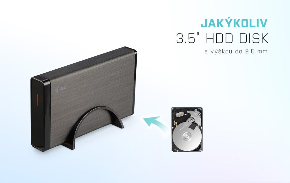 i-tec externí box pro HDD ADVANCE MySafe/ 3,5" SATA/ USB 3.0/ černý