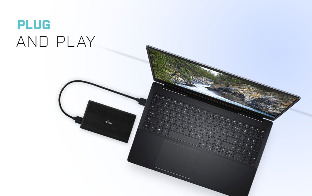 i-tec externí box pro HDD ADVANCE MySafe AluBasic/ 2,5" SATA/ SSD/ USB 3.0/ černý