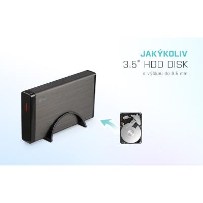 i-tec externí box pro HDD ADVANCE MySafe/ 3,5" SATA/ USB 3.0/ černý