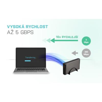 i-tec externí box pro HDD ADVANCE MySafe/ 3,5" SATA/ USB 3.0/ černý