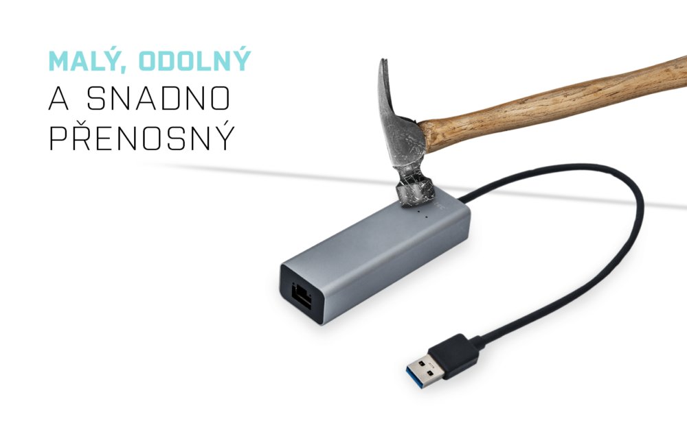 i-tec USB 3.0 Gigabit Ethernet adaptér METAL (RJ45)/ šedý