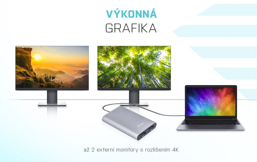 i-tec THUNDERBOLT 3 Dual Display Port adaptér 4K/ 2x Display Port 4K