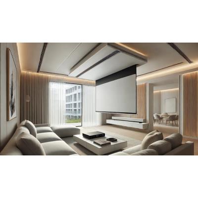 ELITE SCREENS plátno elektrické motorové stropní 100" (254cm)/ 16:9/ 124,5×221,4cm/ MaxWhite FG/ 12" drop