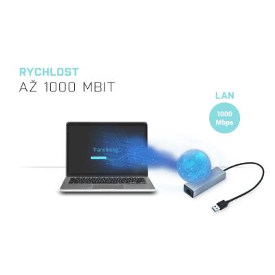 i-tec USB 3.0 Gigabit Ethernet adaptér METAL (RJ45)/ šedý