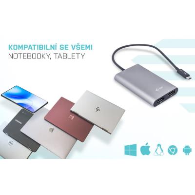 i-tec THUNDERBOLT 3 Dual Display Port adaptér 4K/ 2x Display Port 4K