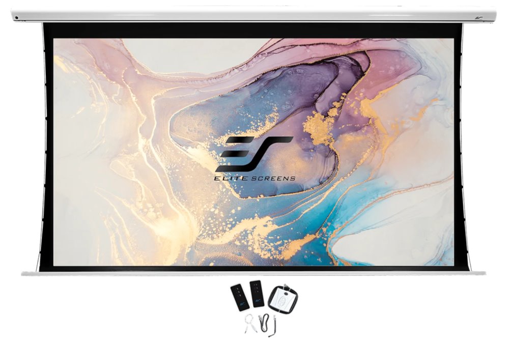 ELITE SCREENS plátno elektrické motorové 120" (304,8cm)/ 16:9/149,4×265,7cm/ hliníkový case bílý/ 20" drop/ Acoustic 4K