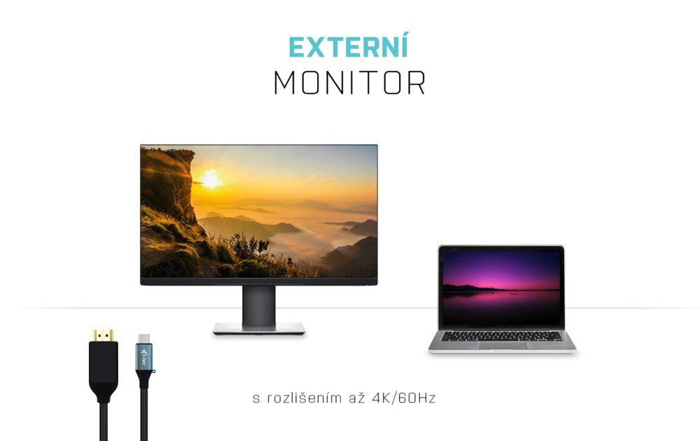 i-tec USB 3.1 Type C kabelový adaptér 4K/ 60 Hz 150cm/ 1x HDMI