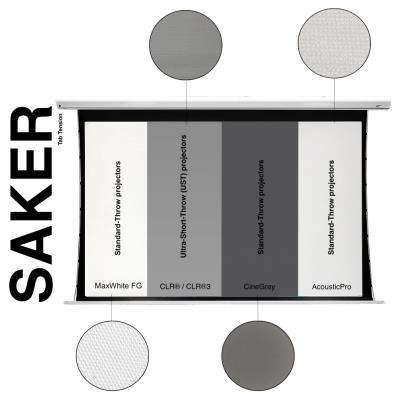 ELITE SCREENS plátno elektrické motorové 120" (304,8cm)/ 16:9/149,4×265,7cm/ hliníkový case bílý/ 20" drop/ Acoustic 4K