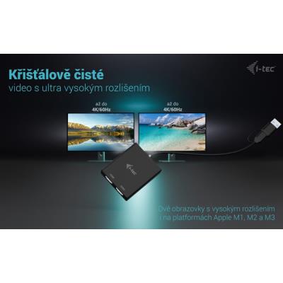 i-tec USB-A/USB-C Dual 4K HDMI video adaptér