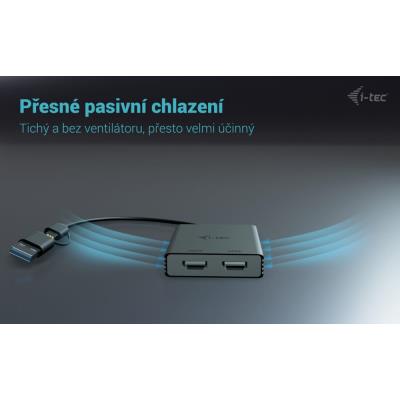 i-tec USB-A/USB-C Dual 4K HDMI video adaptér