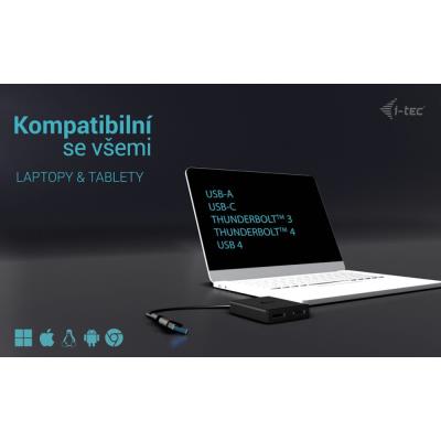 i-tec USB-A/USB-C Dual 4K DP video adaptér
