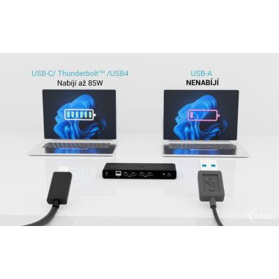 i-tec dokovací stanice Universal Dual 4K Display, Power Delivery 85W + i-tec USB-C nabíječka 100W