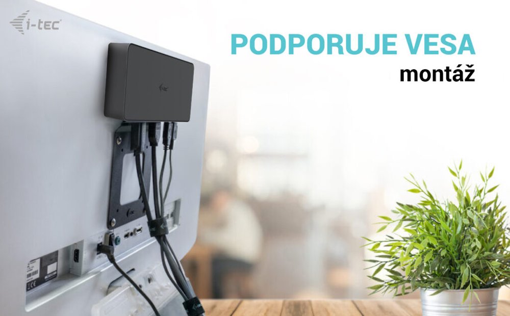 i-tec dokovací stanice Gen2 Thunderbolt 3/ 4K Dual display/ 4x USB 3.0/ 2x USB-C/ 2x DP/ 2x HDMI/ LAN/ PD 100