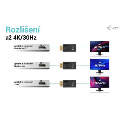i-tec Passive DisplayPort adaptér na HDMI 4K/30Hz