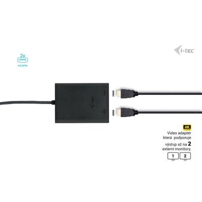 i-tec USB-C Dual 4K/60Hz (single 8K/30Hz) HDMI video adaptér