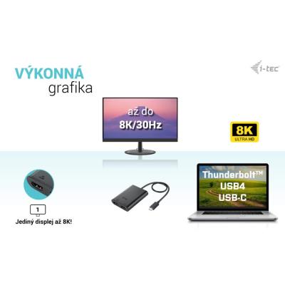 i-tec USB-C Dual 4K/60Hz (single 8K/30Hz) HDMI video adaptér