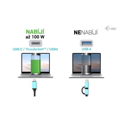 i-tec dokovací stanice Gen2 Thunderbolt 3/ 4K Dual display/ 4x USB 3.0/ 2x USB-C/ 2x DP/ 2x HDMI/ LAN/ PD 100