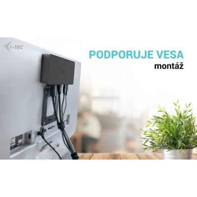 i-tec dokovací stanice Gen2 Thunderbolt 3/ 4K Dual display/ 4x USB 3.0/ 2x USB-C/ 2x DP/ 2x HDMI/ LAN/ PD 100